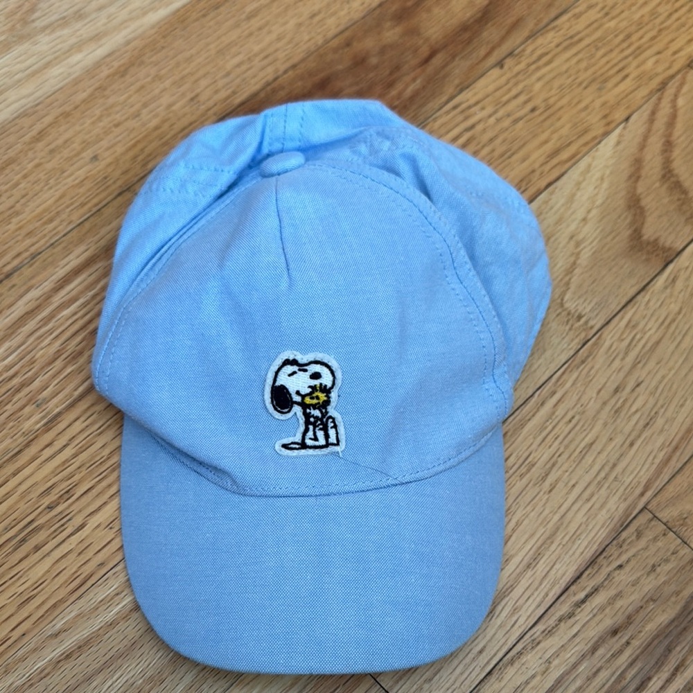 Janie and Jack Light Blue Kids Hat with Cartoon Design